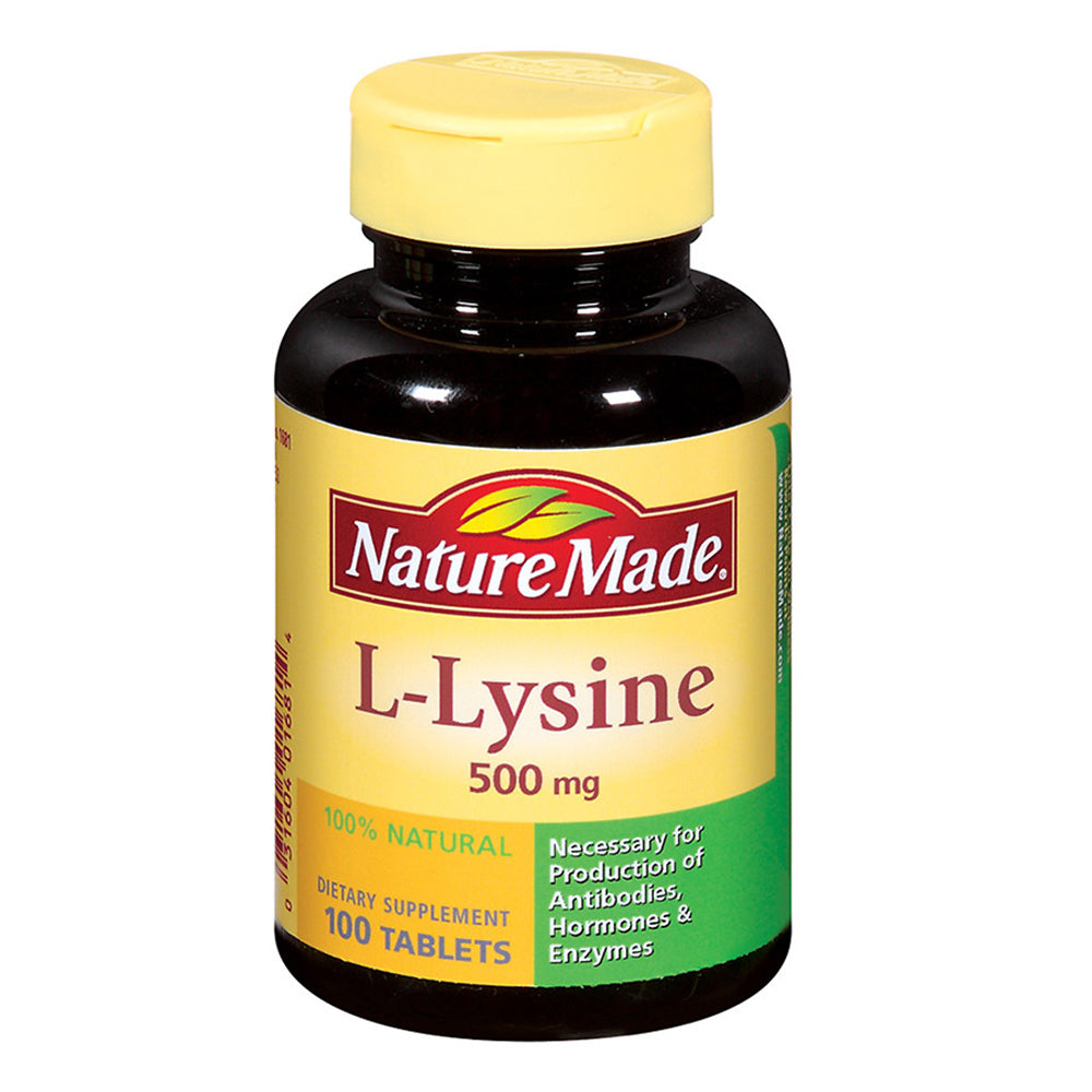 Nature Made L-Lysine, 500 mg, Dietary Supplement, Tablets, 100 ea