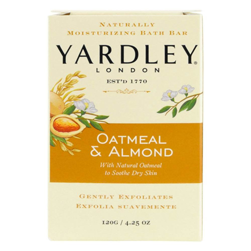 Yardley London Moisturizing Bath Bar Soap, Oatmeal & Almond, 4.25 oz - OTC Shoppe Express