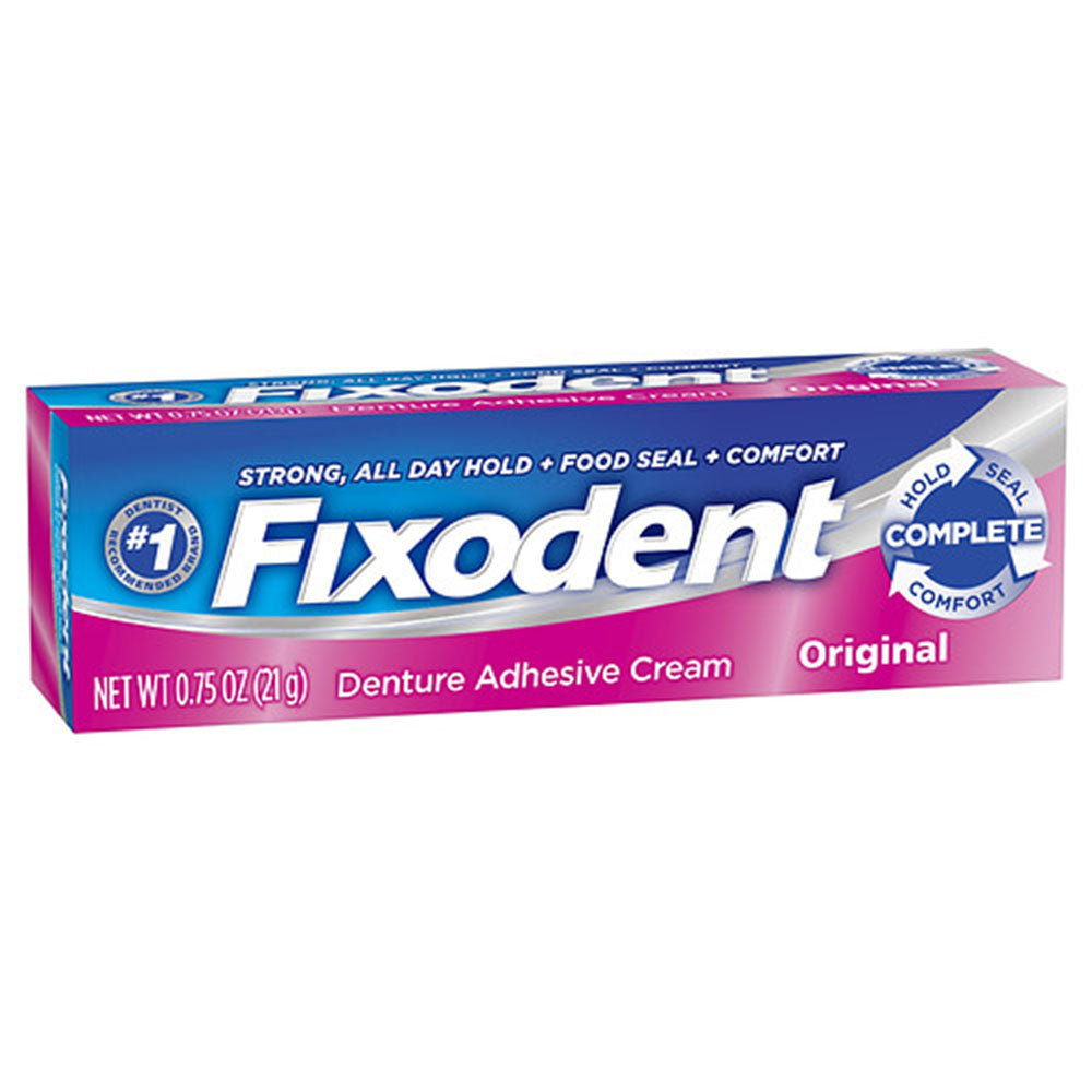 Fixodent Complete Denture Adhesive Cream, Original, 0.75 oz