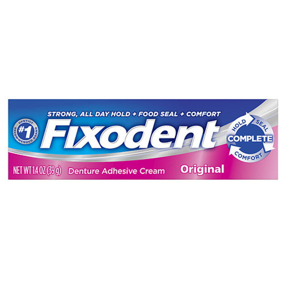 Fixodent Complete Denture Adhesive Cream, Original, 1.4 oz