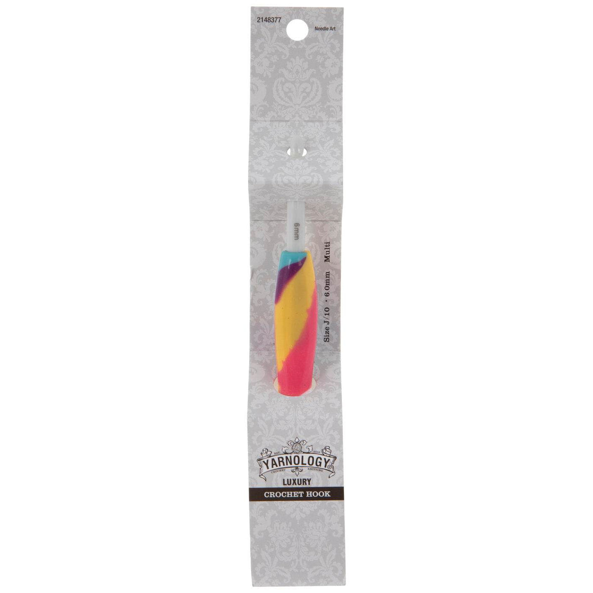 Yarnology Multi-Color Ergonomic Crochet Hook, J-10, 6mm - OTC Shoppe Express
