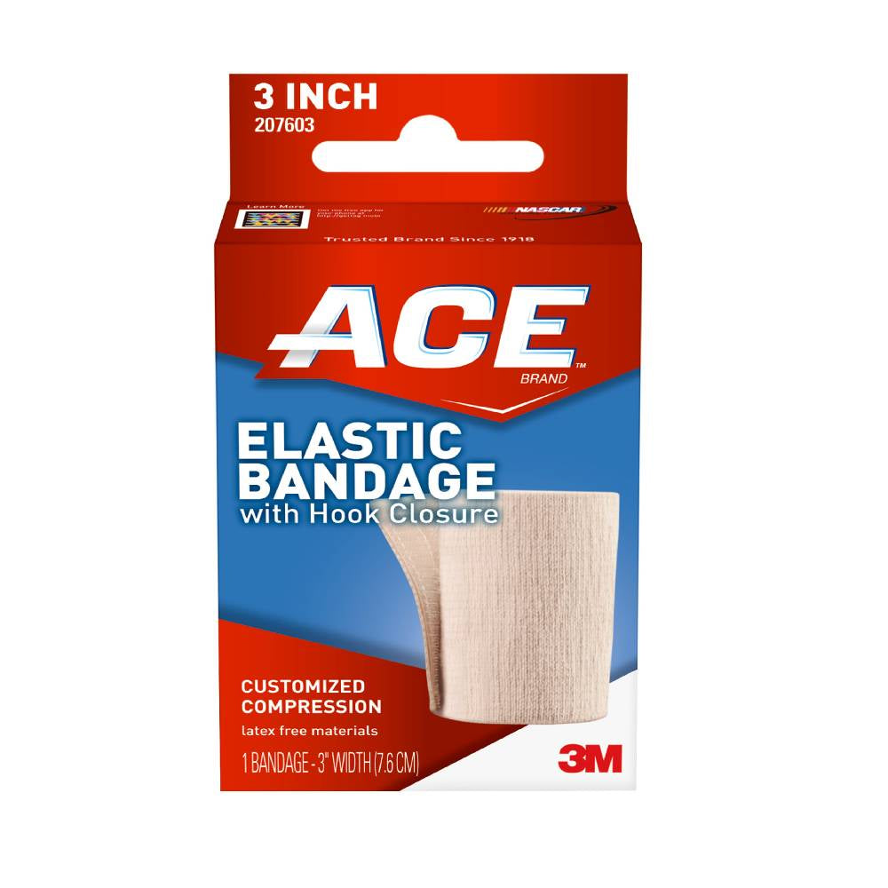3M ACE Brand Elastic Bandage with Hook Closure, 3 inch, 1 ea