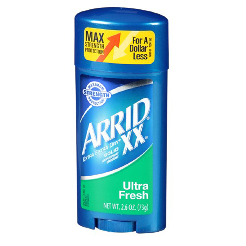 Arrid XX Extra Extra Dry Solid Antiperspirant Deodorant, Ultra Fresh, 2.6 oz