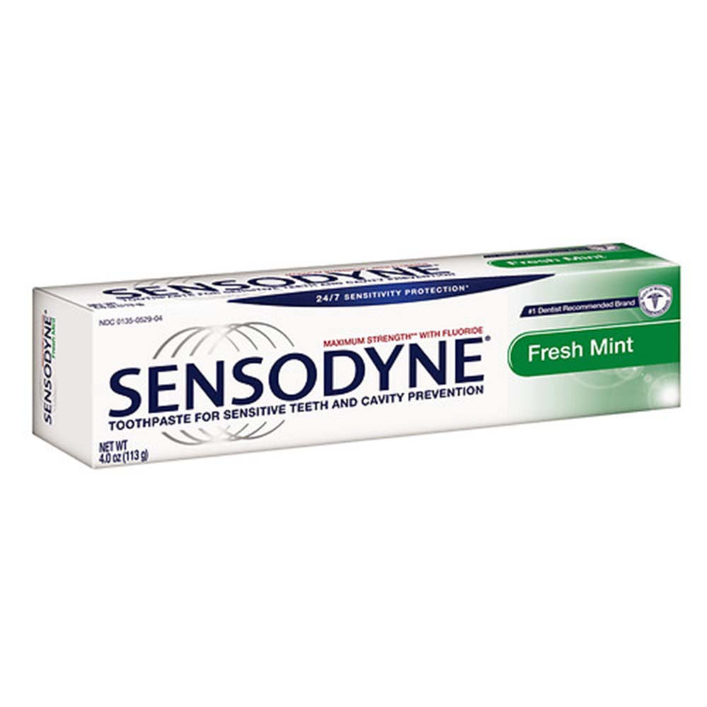 Sensodyne Toothpaste for Sensitive Teeth, Fresh Mint, 4 oz