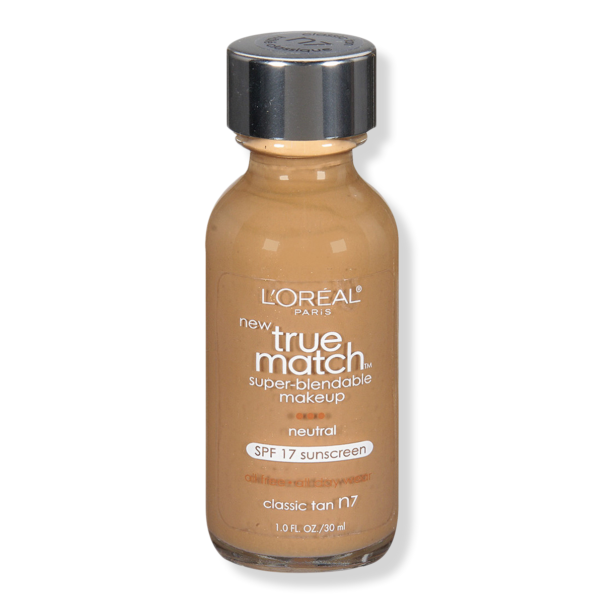 L'Oréal True Match Super-Blendable Foundation Makeup, N7 Classic Tan, 1 oz