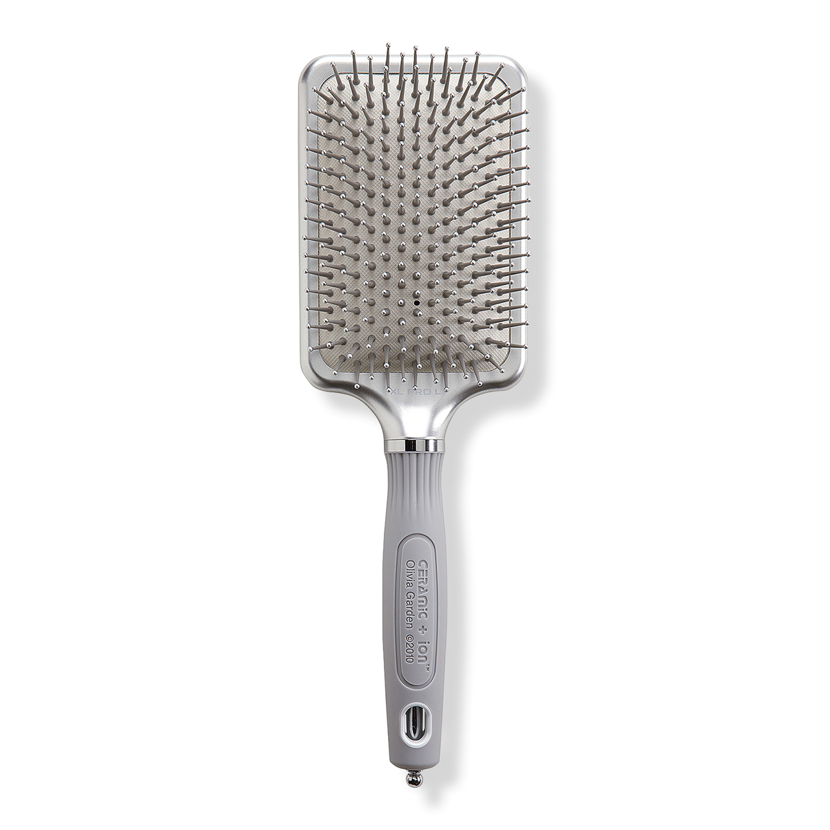 Olivia Garden Ceramic + Ion Anti-Static Cushioned Rectangular Paddle Brush, 2-3/4 Inch, 1 ea