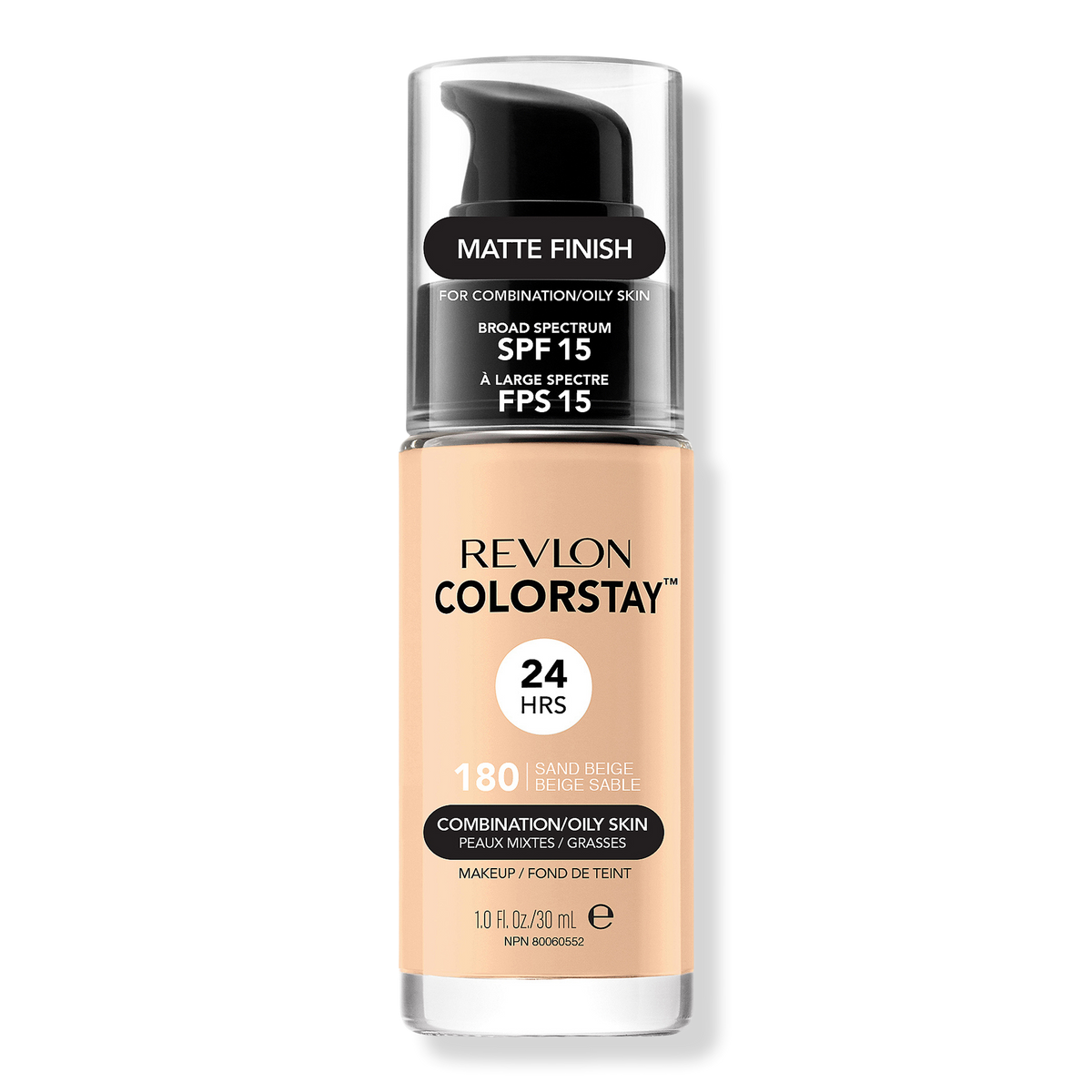 Revlon ColorStay Makeup For Combo/Oily Skin, 180 Sand Beige, 1 oz