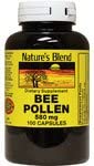 Nature's Blend Bee Pollen 580 mg, Capsules, 100 ea