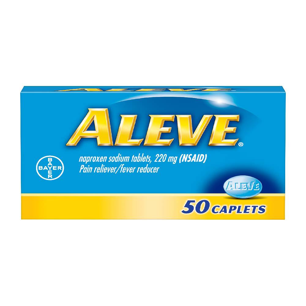 Aleve Pain Reliever & Fever Reducer, Caplets, 50 ea