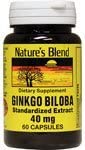 Nature's Blend Ginkgo Biloba, 40 mg, Capsules, 60 ea