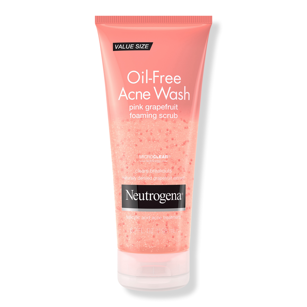 Neutrogena Pink Grapefruit Oil-Free Acne Wash Foaming Scrub, 6.7 oz
