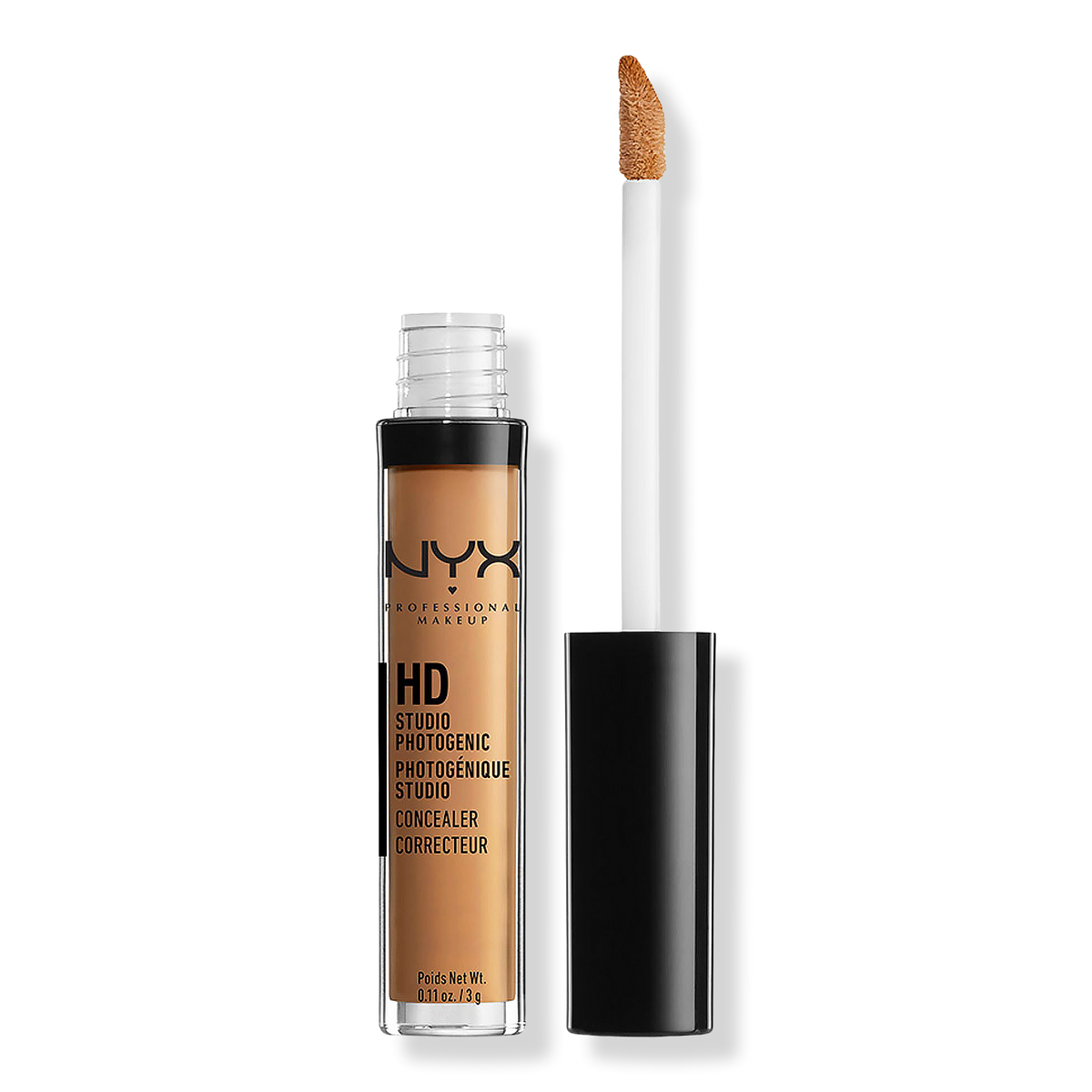 NYX Professional Makeup HD Concealer Wand Medium Coverage Under Eye Concealer, Nutmeg, 0.11 oz
