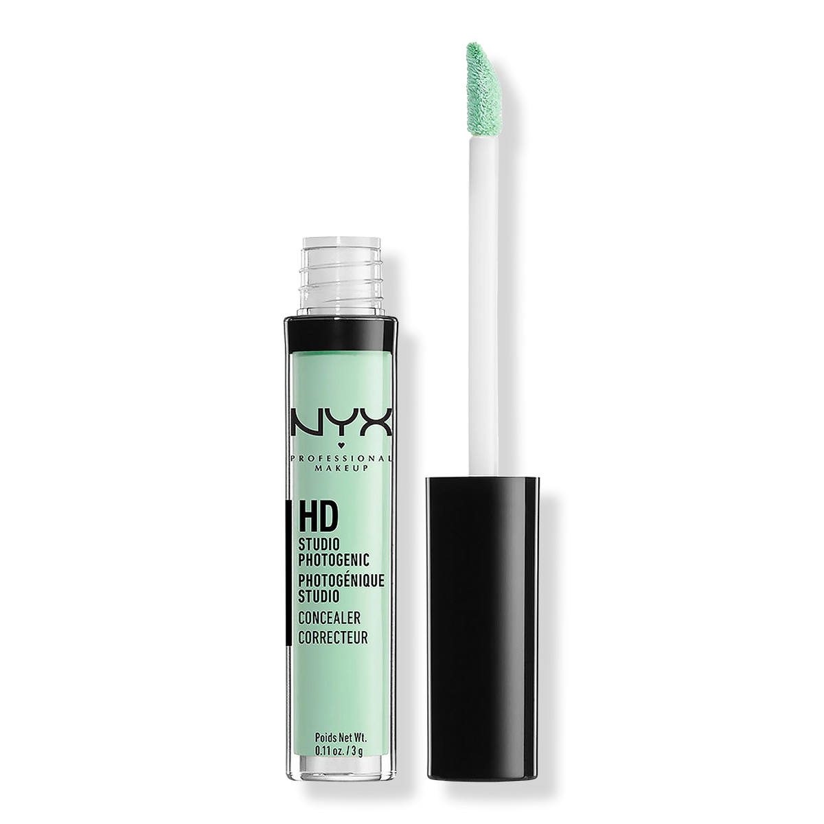 NYX Professional Makeup HD Concealer Wand Medium Coverage Under Eye Concealer, Green, 0.11 oz
