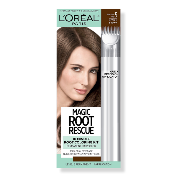 L'Oréal Magic Root Rescue 10 Minute Permanent Coloring Kit, 5 Medium Brown