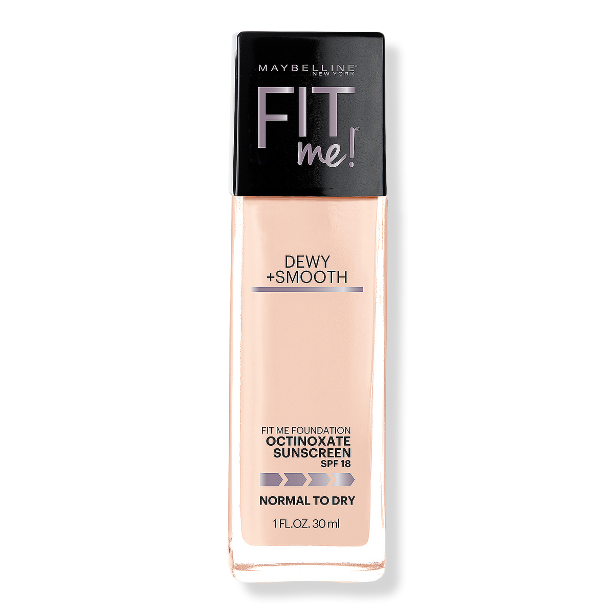 Maybelline Fit Me Dewy + Smooth Foundation, Ivory, 1 oz