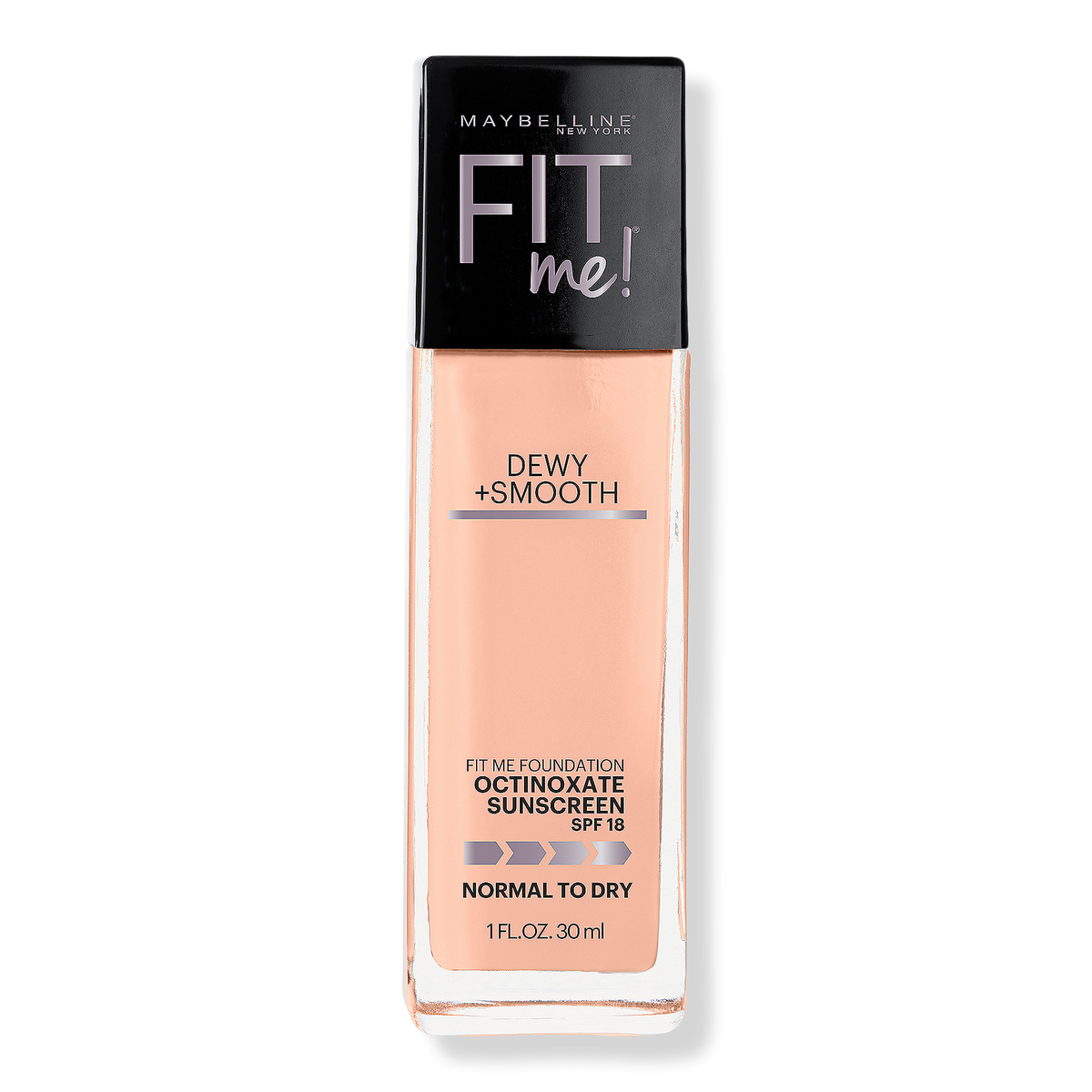 Maybelline Fit Me Dewy + Smooth Foundation, Nude Beige, 1 oz