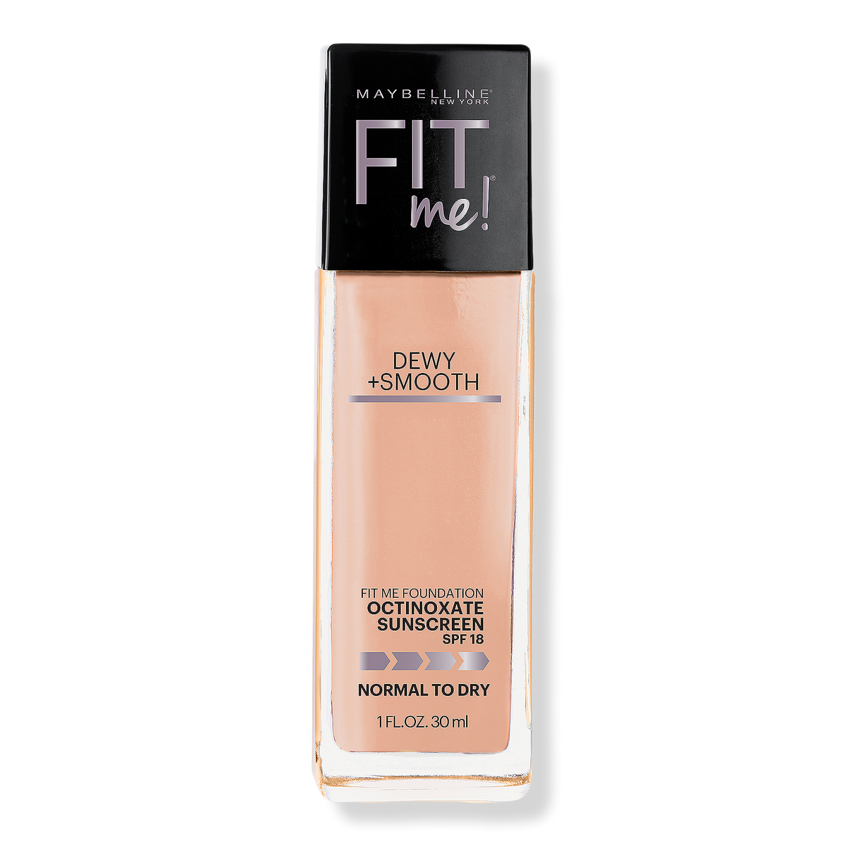 Maybelline Fit Me Dewy + Smooth Foundation, Buff Beige, 1 oz
