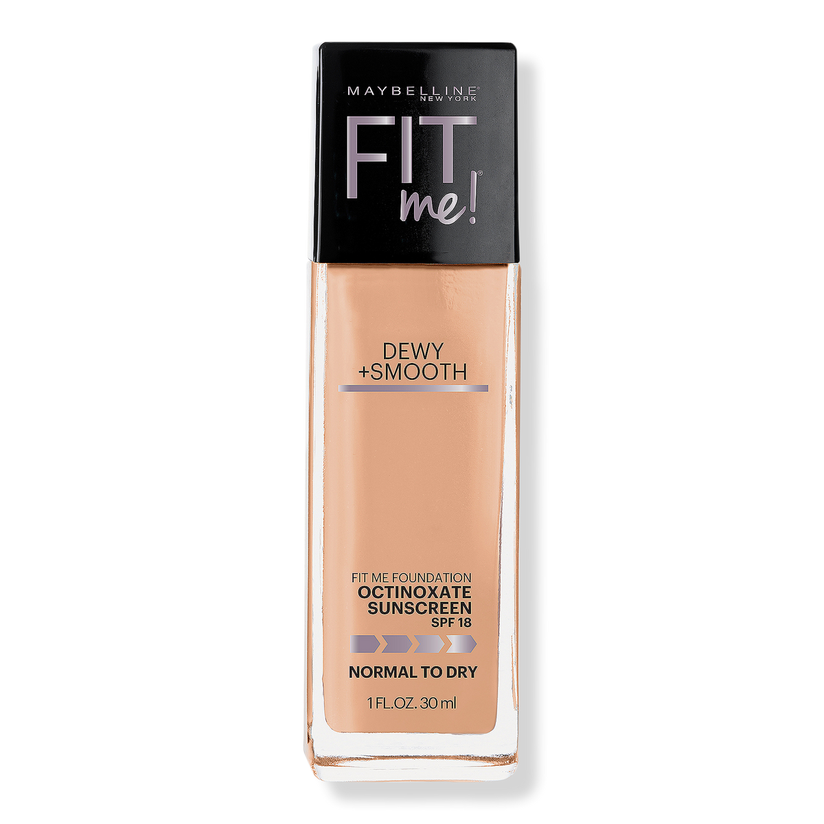 Maybelline Fit Me Dewy + Smooth Foundation, Sun Beige, 1 oz