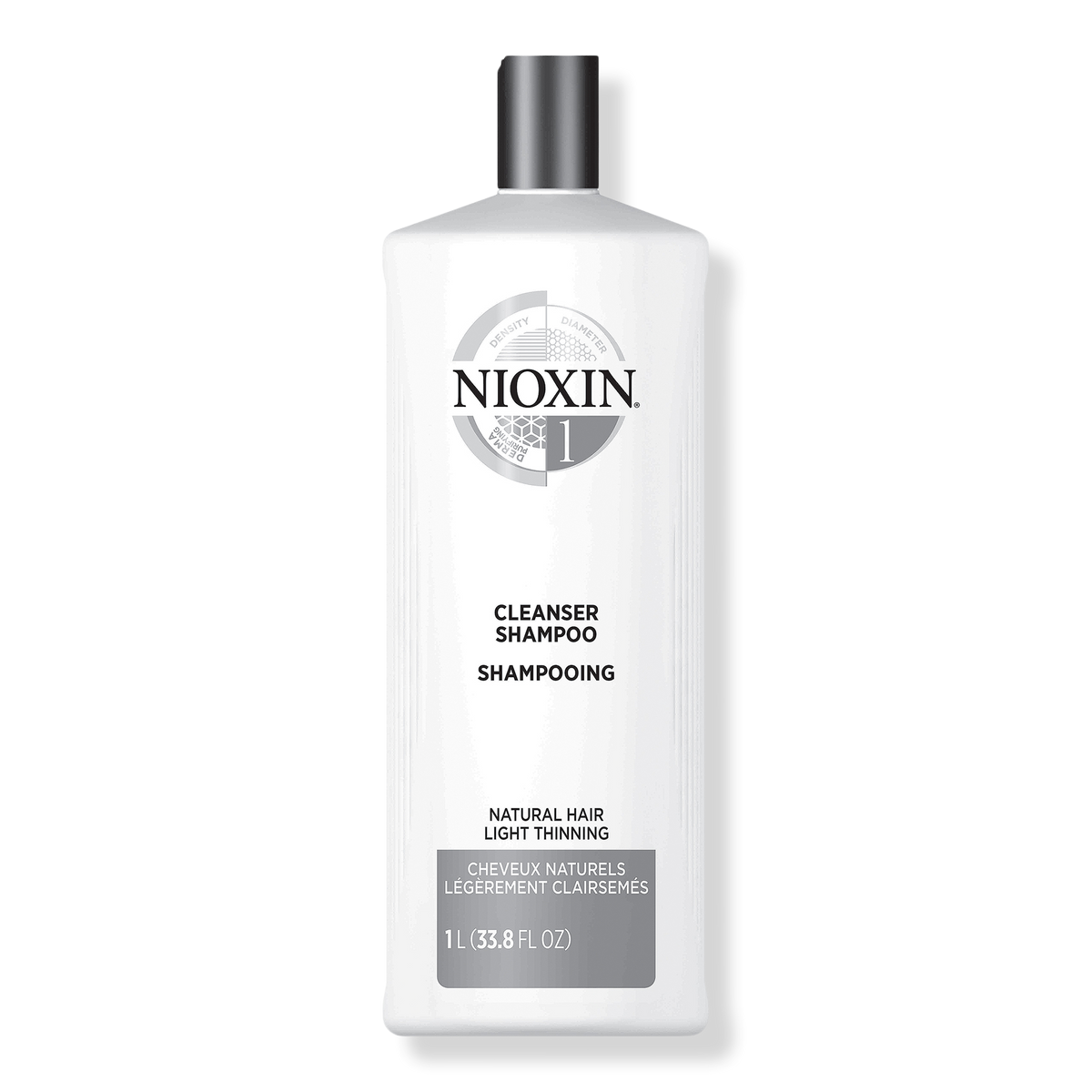 Nioxin Cleanser Shampoo, System 1 (Fine/Normal to Light Thinning, Natural Hair), 33.8 oz