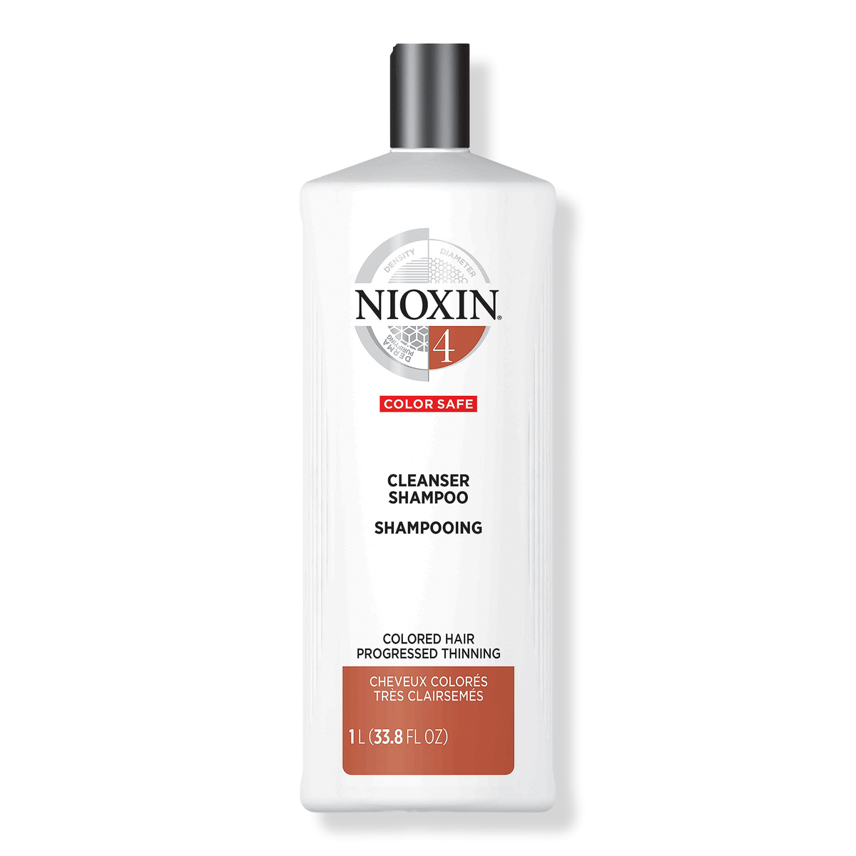 Nioxin Cleanser Shampoo, System 4 (Color Treated Hair/ Progressed Thinning), 33.8 oz