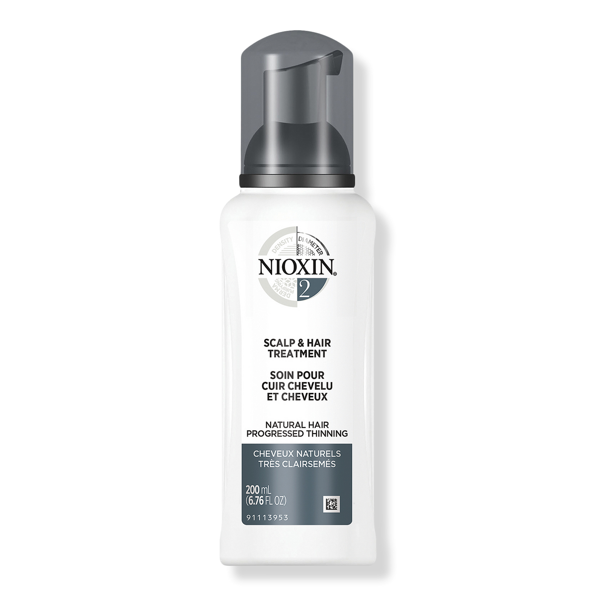 Nioxin Scalp & Hair Leave-In Treatment System 2 (Fine/Progressed Thinning, Natural Hair), 6.76 oz