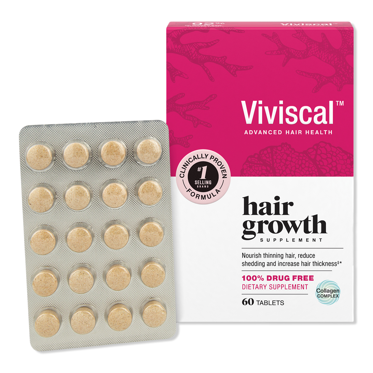 Viviscal Hair Growth Supplements for Women, 60 ea