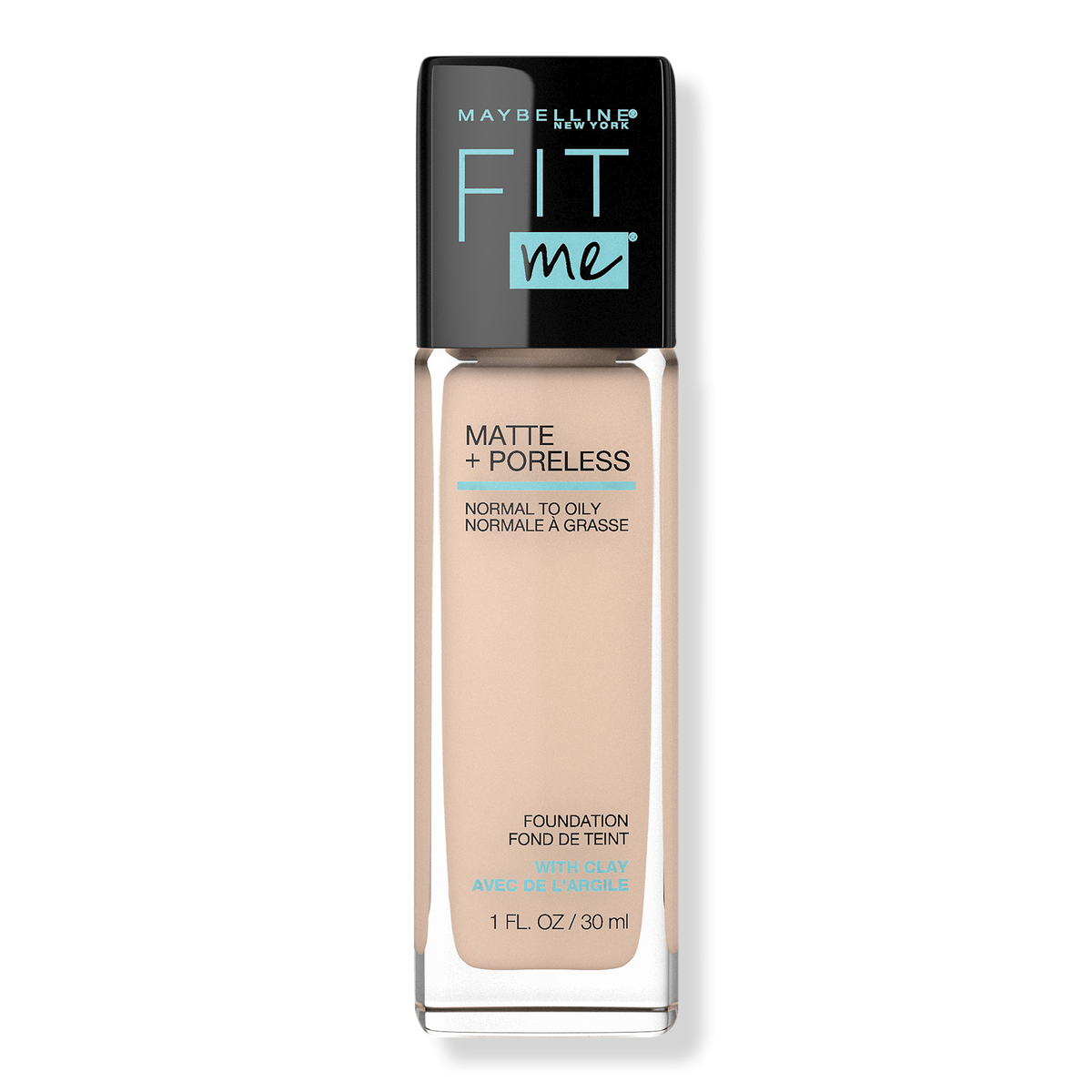 Maybelline Fit Me Matte + Poreless Liquid Foundation, Classic Ivory 120, 1 oz