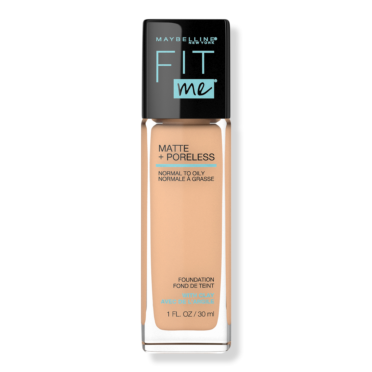 Maybelline Fit Me Matte + Poreless Liquid Foundation, Nude Beige 125, 1 oz