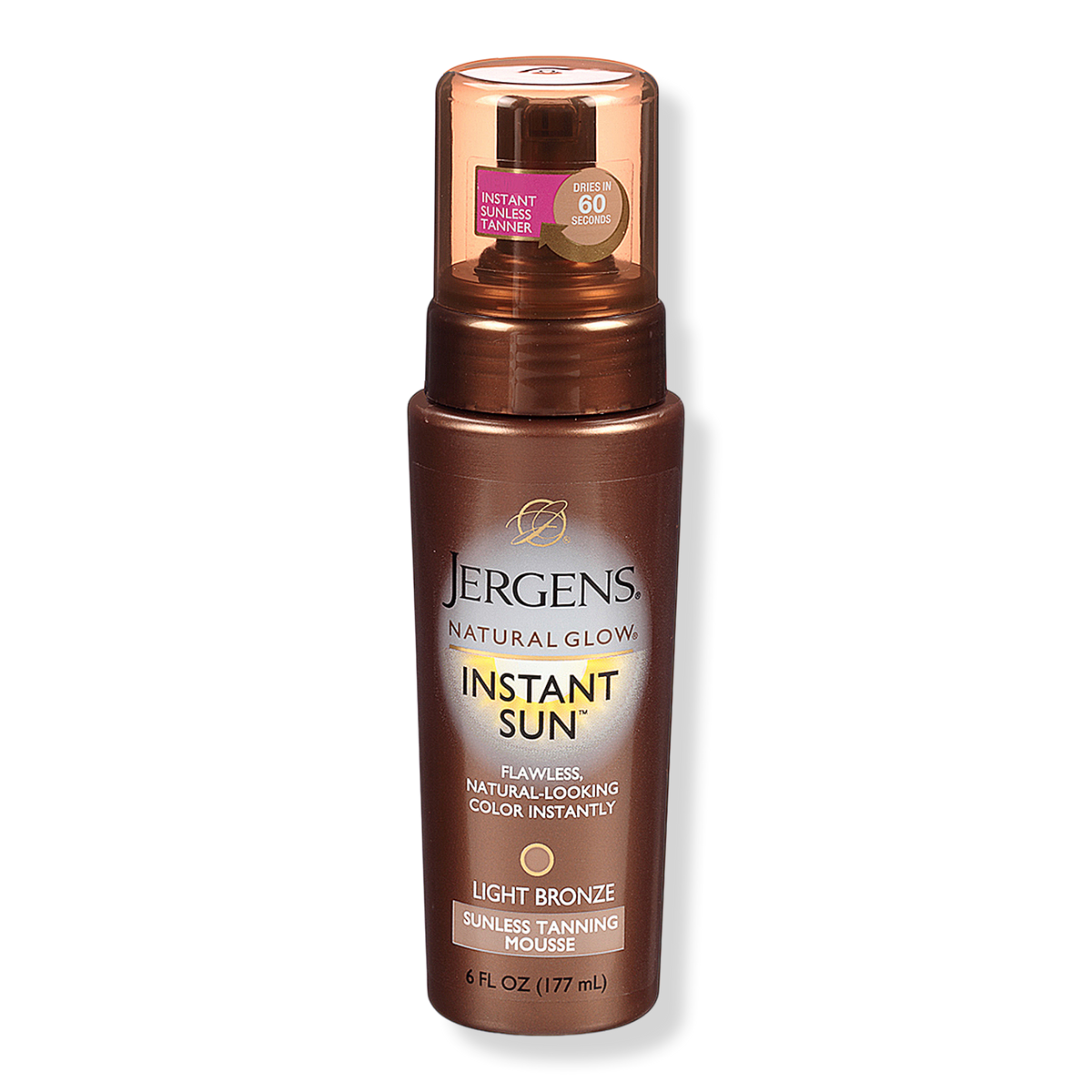 Jergens Natural Glow Instant Sun Mousse, Light Bronze, 6 oz