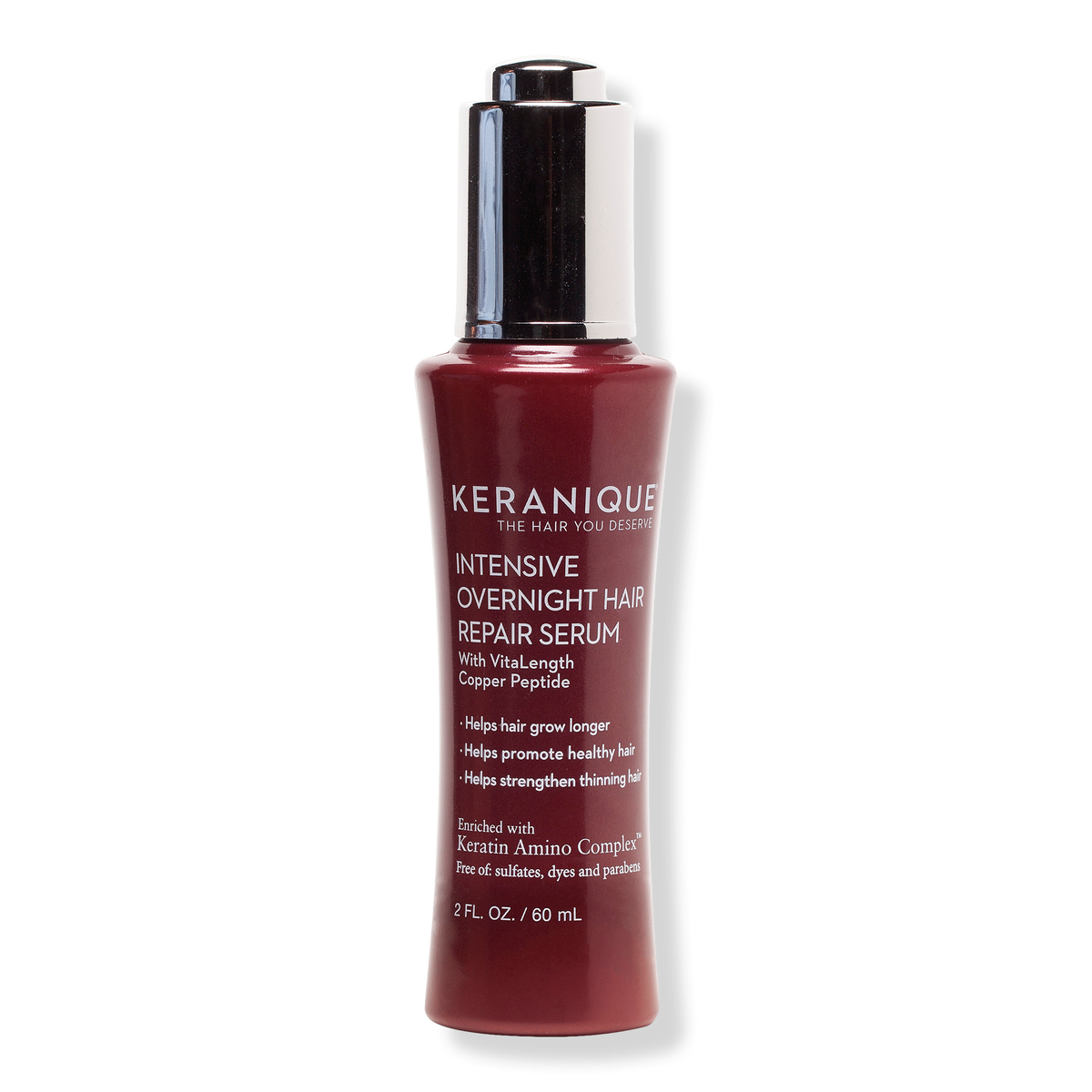 Keranique Intensive Overnight Hair Repair Serum, 2 oz
