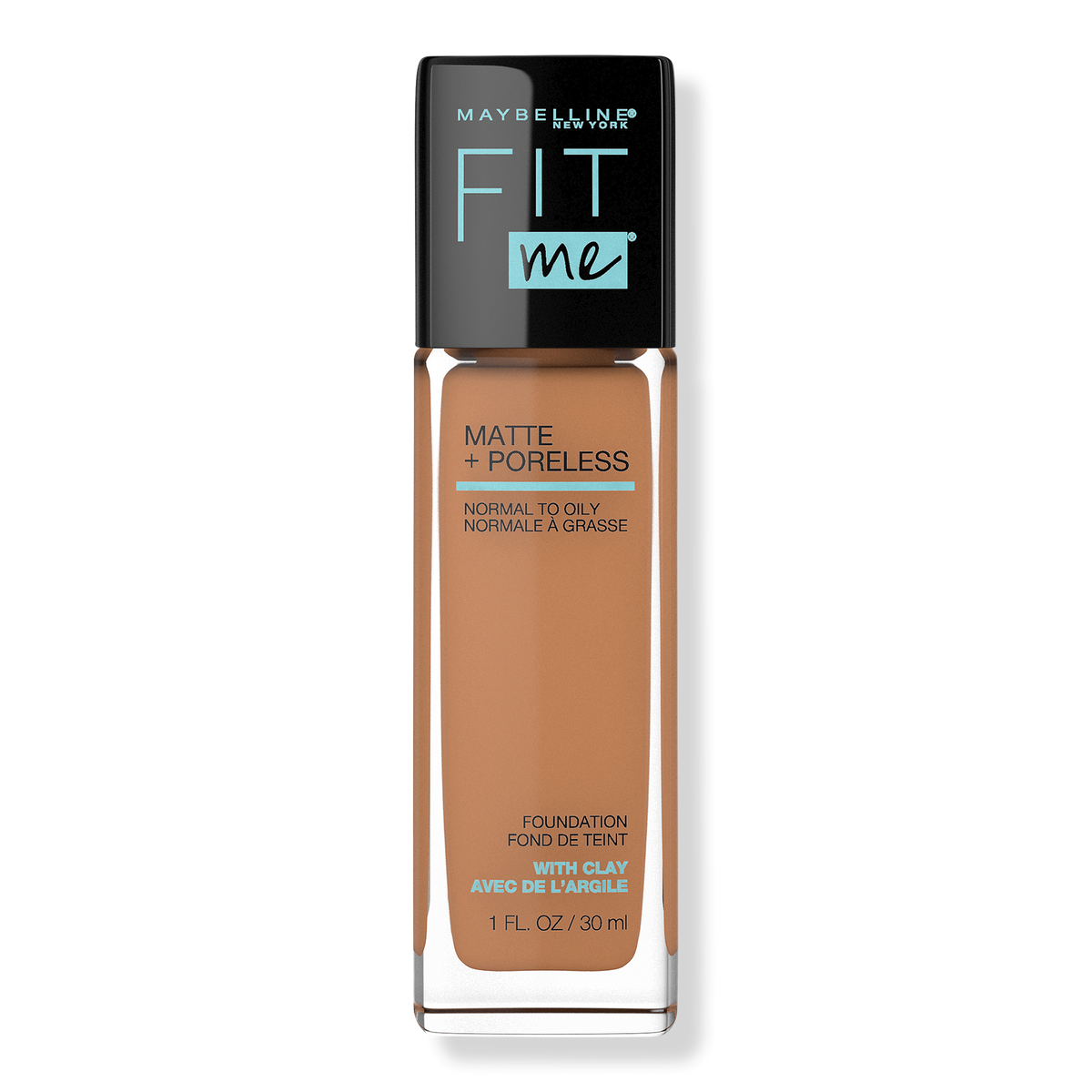 Maybelline Fit Me Matte + Poreless Liquid Foundation, Classic Tan 335, 1 oz