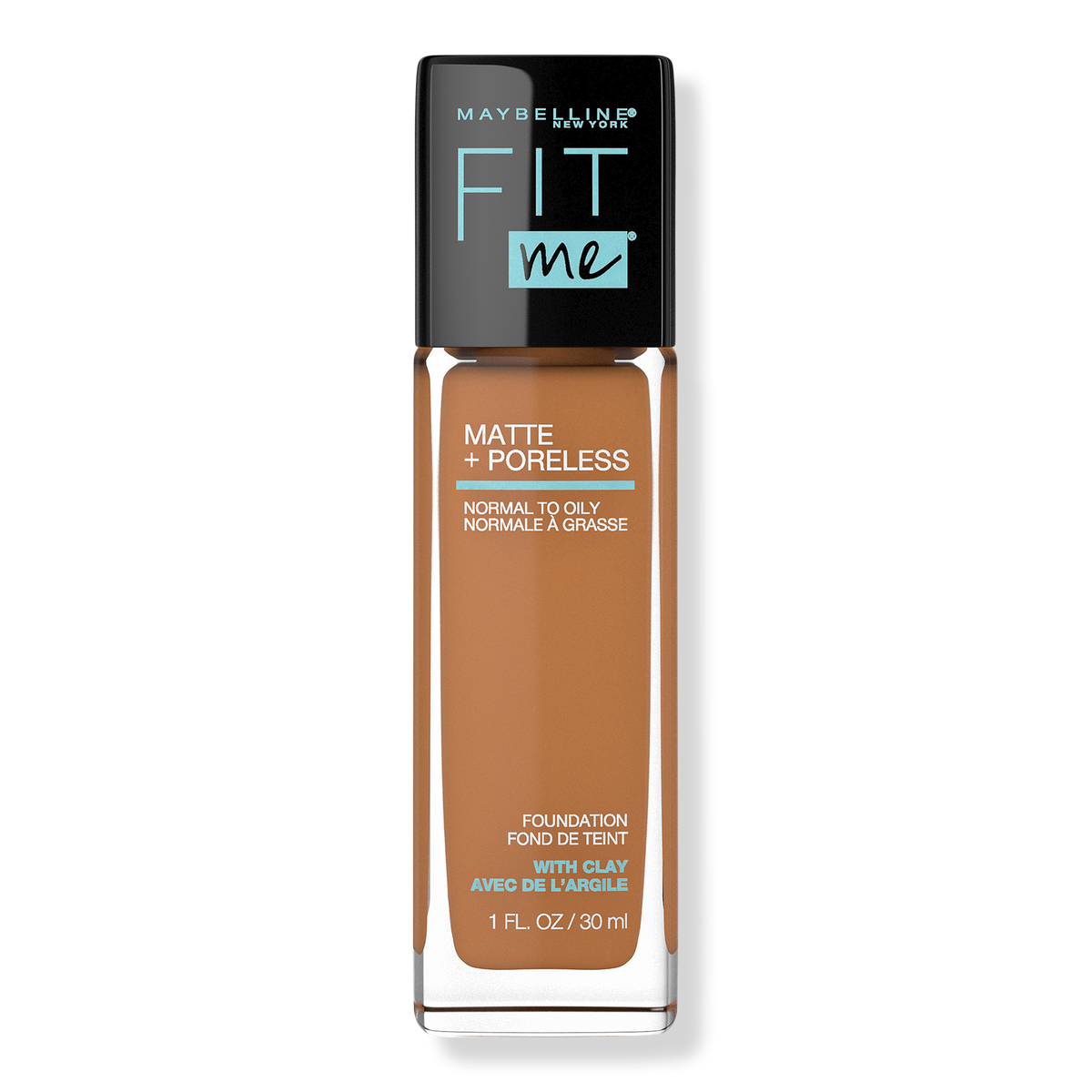 Maybelline Fit Me Matte + Poreless Liquid Foundation, Cappuccino 340, 1 oz