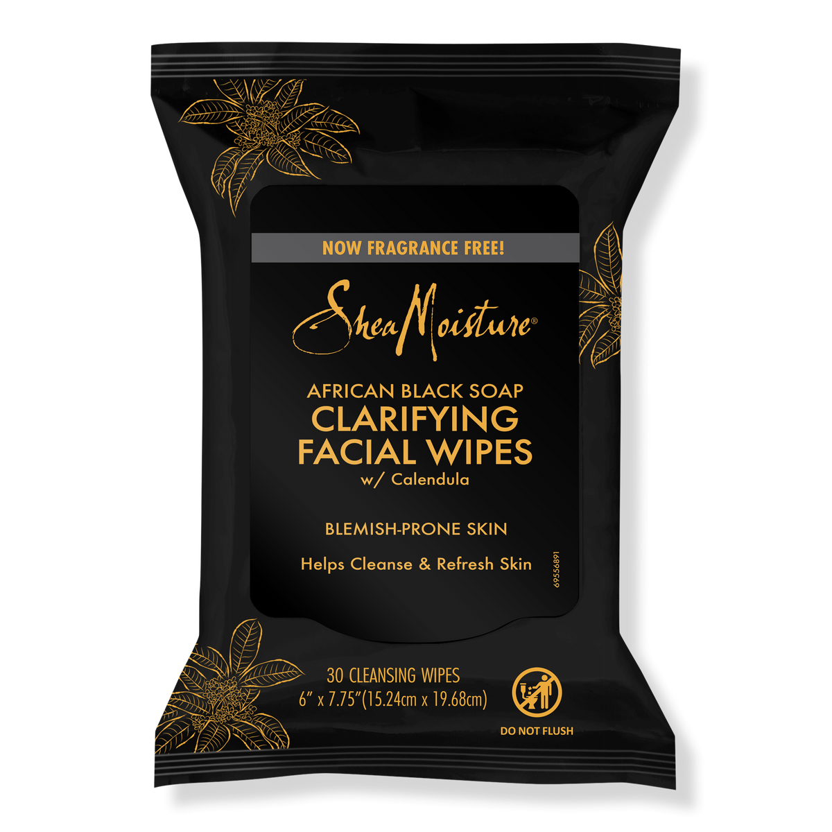 SheaMoisture African Black Soap Clarifying Cleansing Facial Wipes, 30 ea