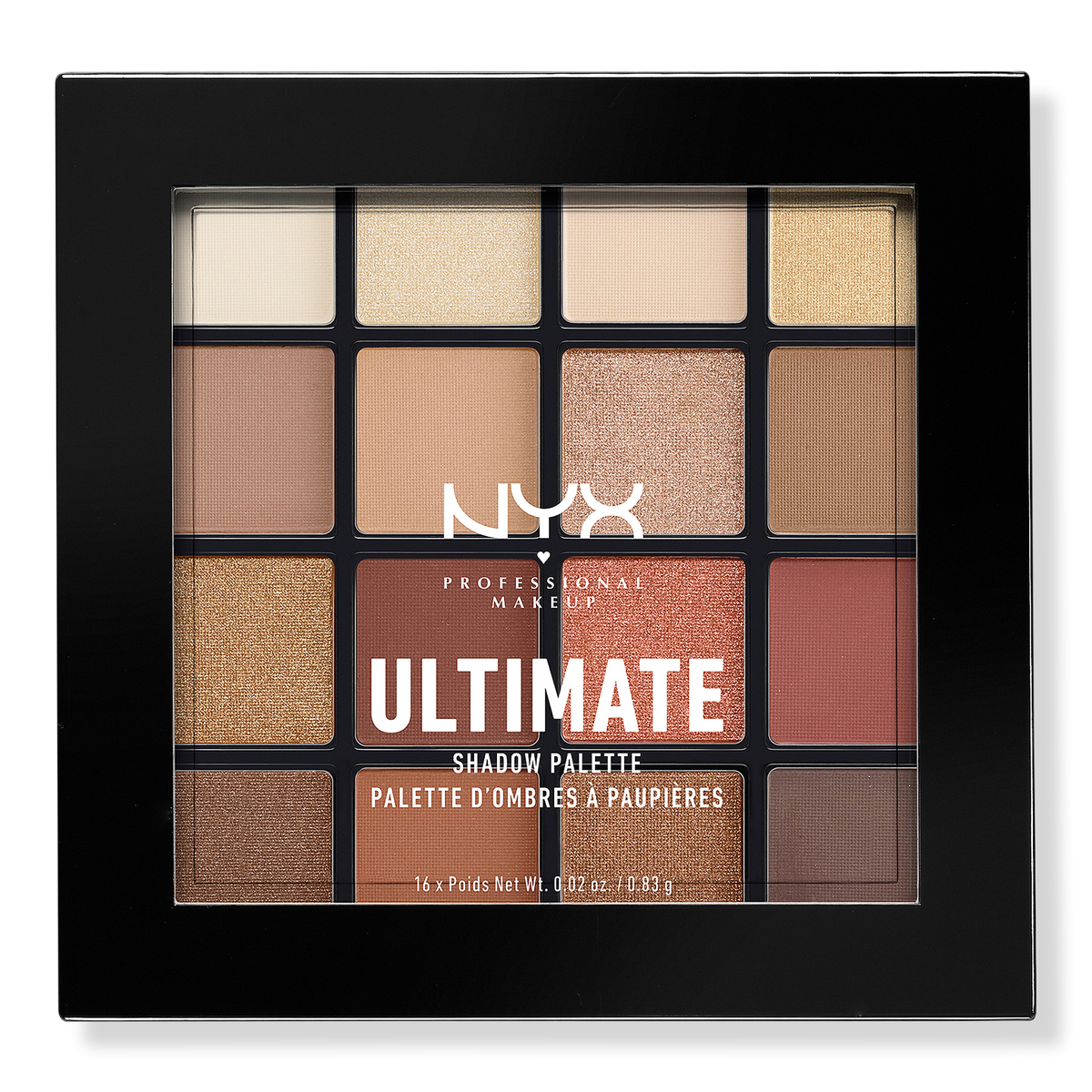 NYX Professional Makeup Ultimate Eyeshadow Palette, Warm Neutrals