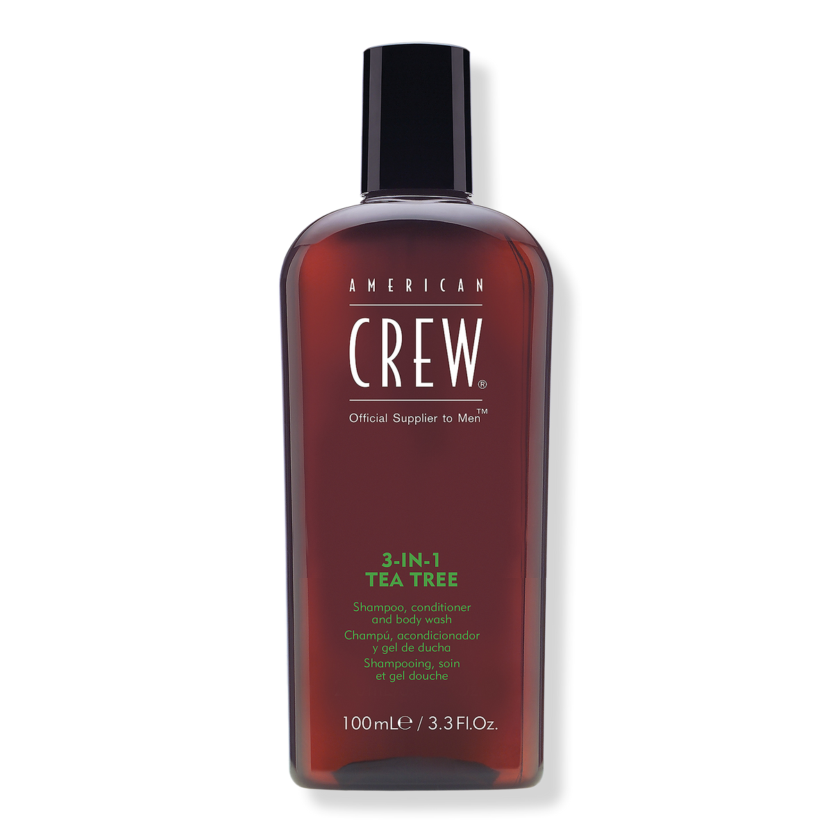 American Crew Travel Size 3-in-1 Tea Tree Shampoo, Conditioner and Body Wash, 3.3 oz