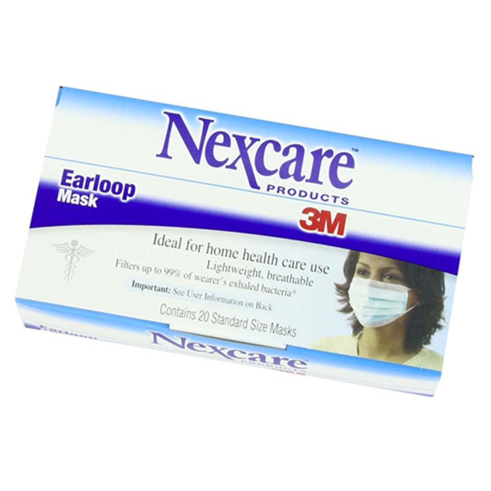 Nexcare Earloop Mask, Standard Size, 20 ea