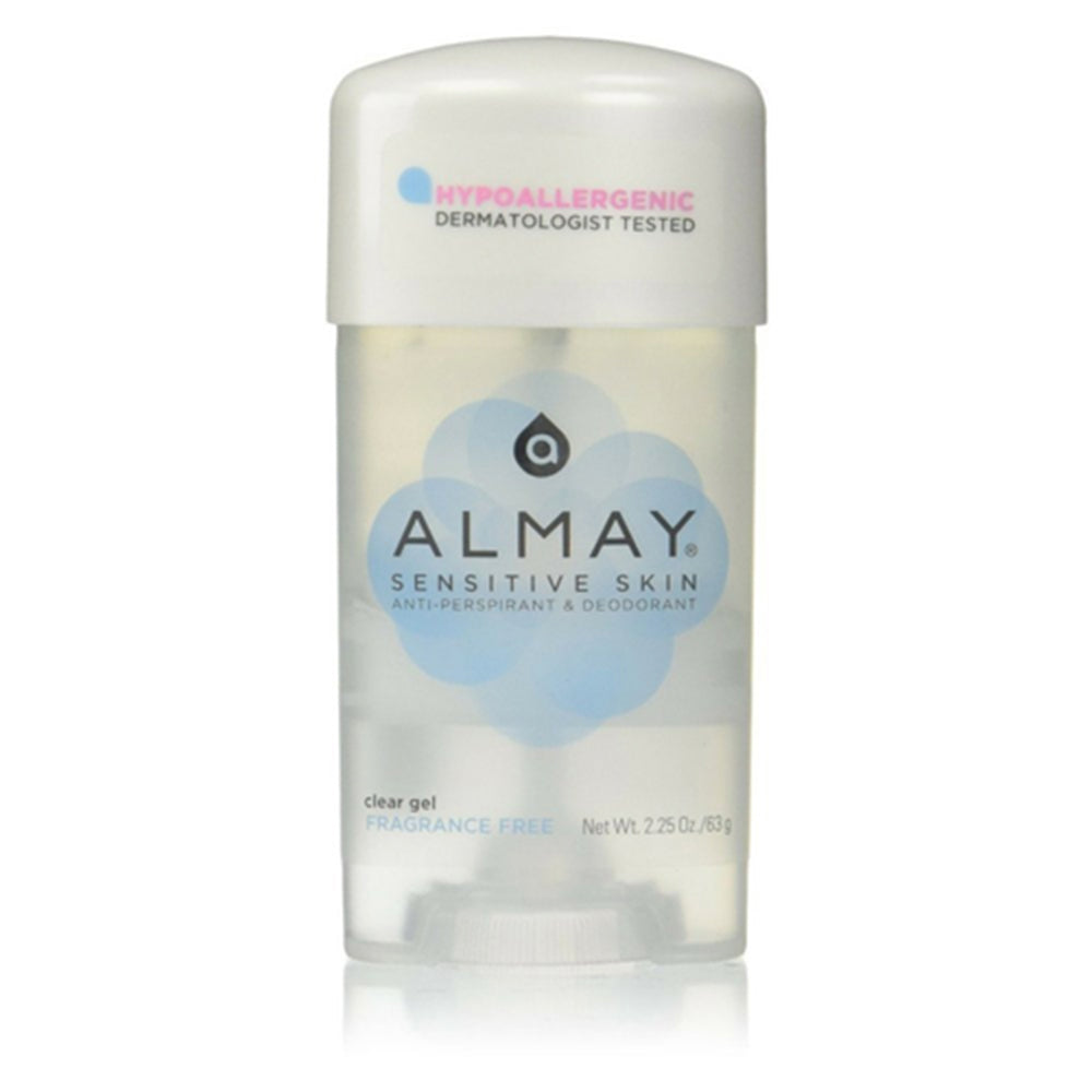 Almay Sensitive Skin Deodorant Stick, Clear Gel, Fragrance Free, 2.25 oz