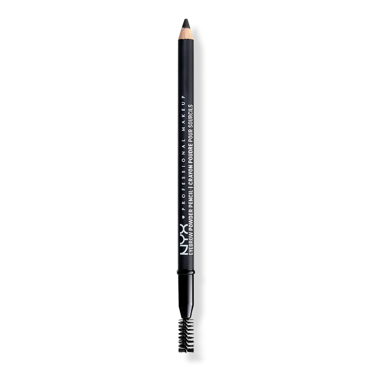 NYX Professional Makeup Eyebrow Powder Pencil + Spoolie, Black, 0.05 oz