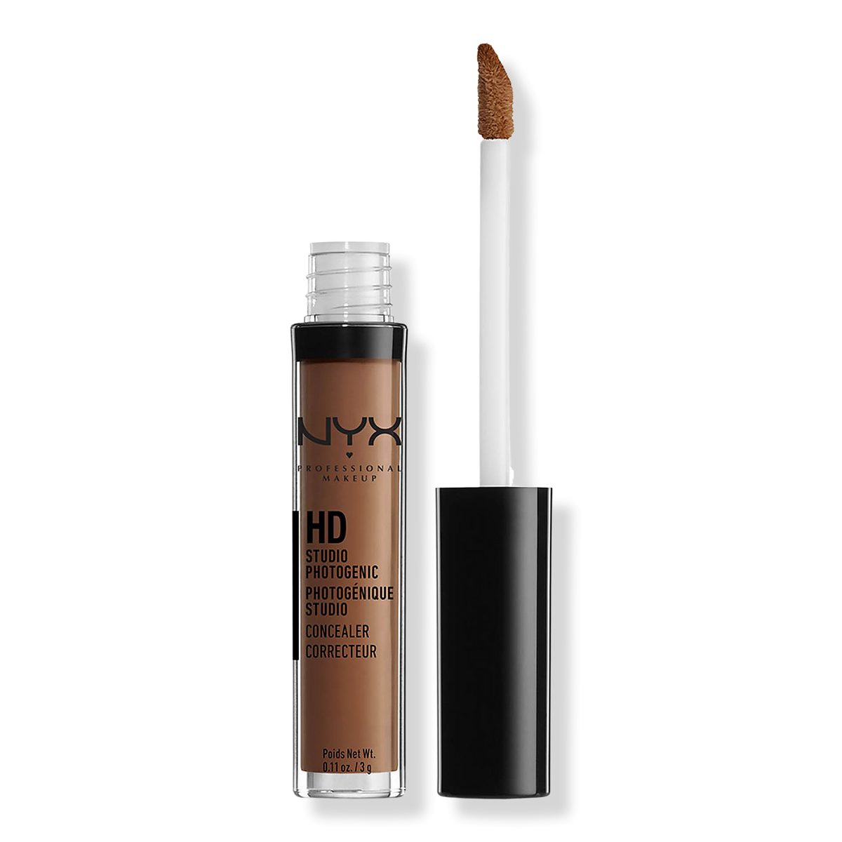 NYX Professional Makeup HD Concealer Wand Medium Coverage Under Eye Concealer, Deep Rich, 0.11 oz