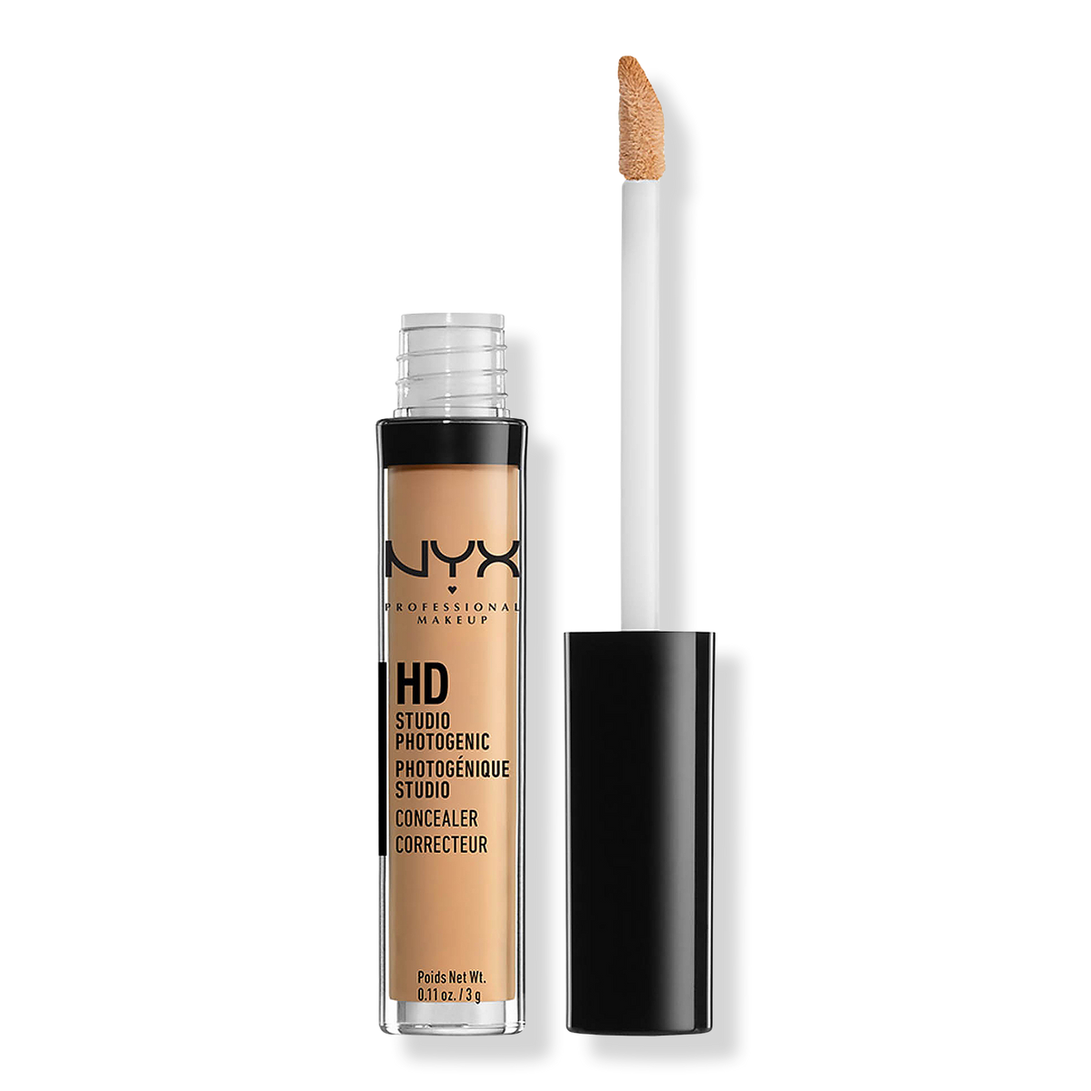 NYX Professional Makeup HD Concealer Wand Medium Coverage Under Eye Concealer, Golden, 0.11 oz