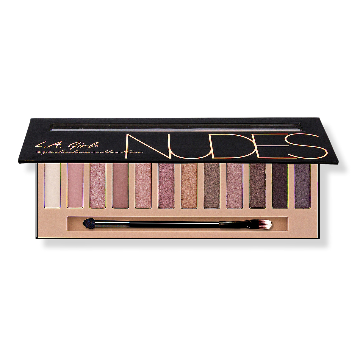 L.A. Girl Nudes Beauty Brick Eyeshadow Palette, 0.42 oz