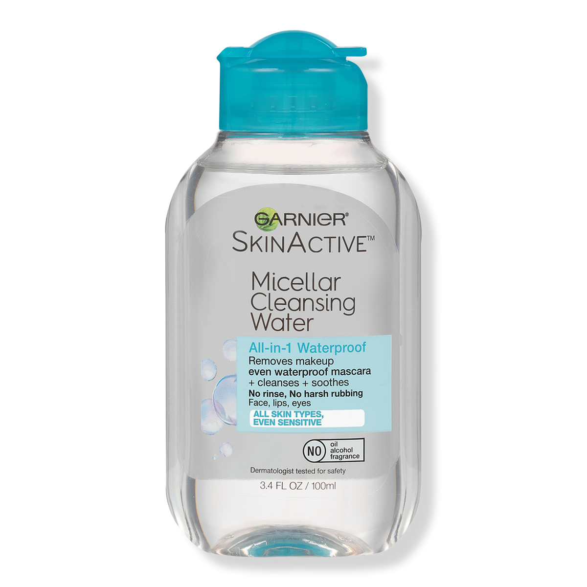 Garnier SkinActive Micellar Cleansing Water All-in-1 Cleanser & Waterproof Makeup Remover, 3.4 oz