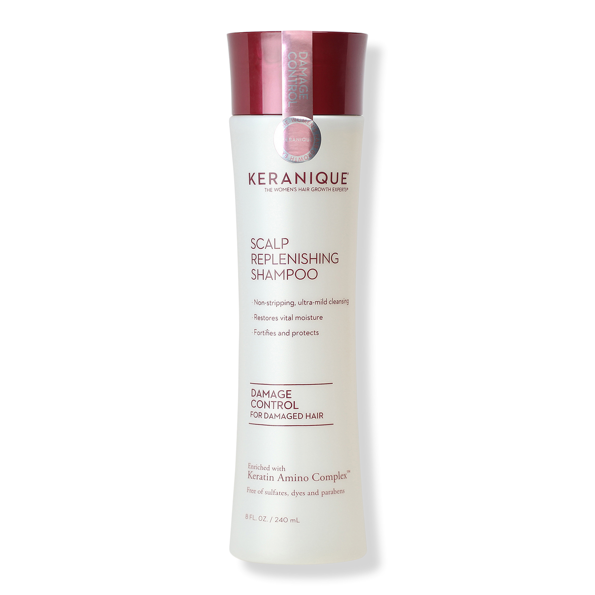 Keranique Damage Control Scalp Replenishing Shampoo-For Dry, Damaged Hair, 8 oz