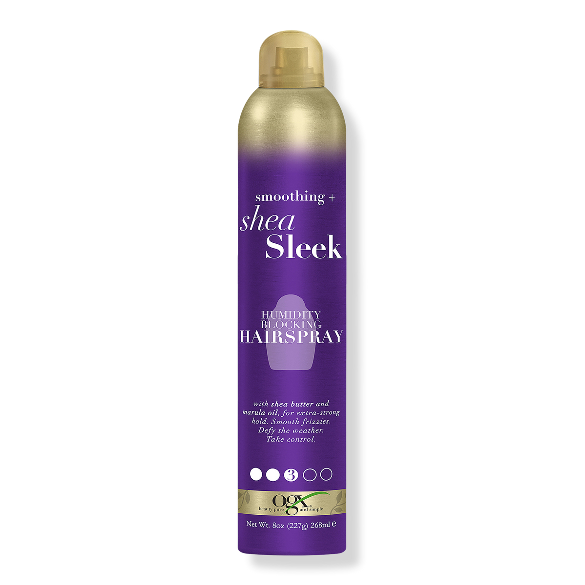 OGX Smoothing + Shea Sleek Humidity Blocking Hairspray, 8 oz