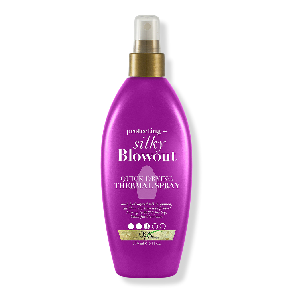 OGX Protecting + Silky Blowout Quick Drying Thermal Spray, 6 oz