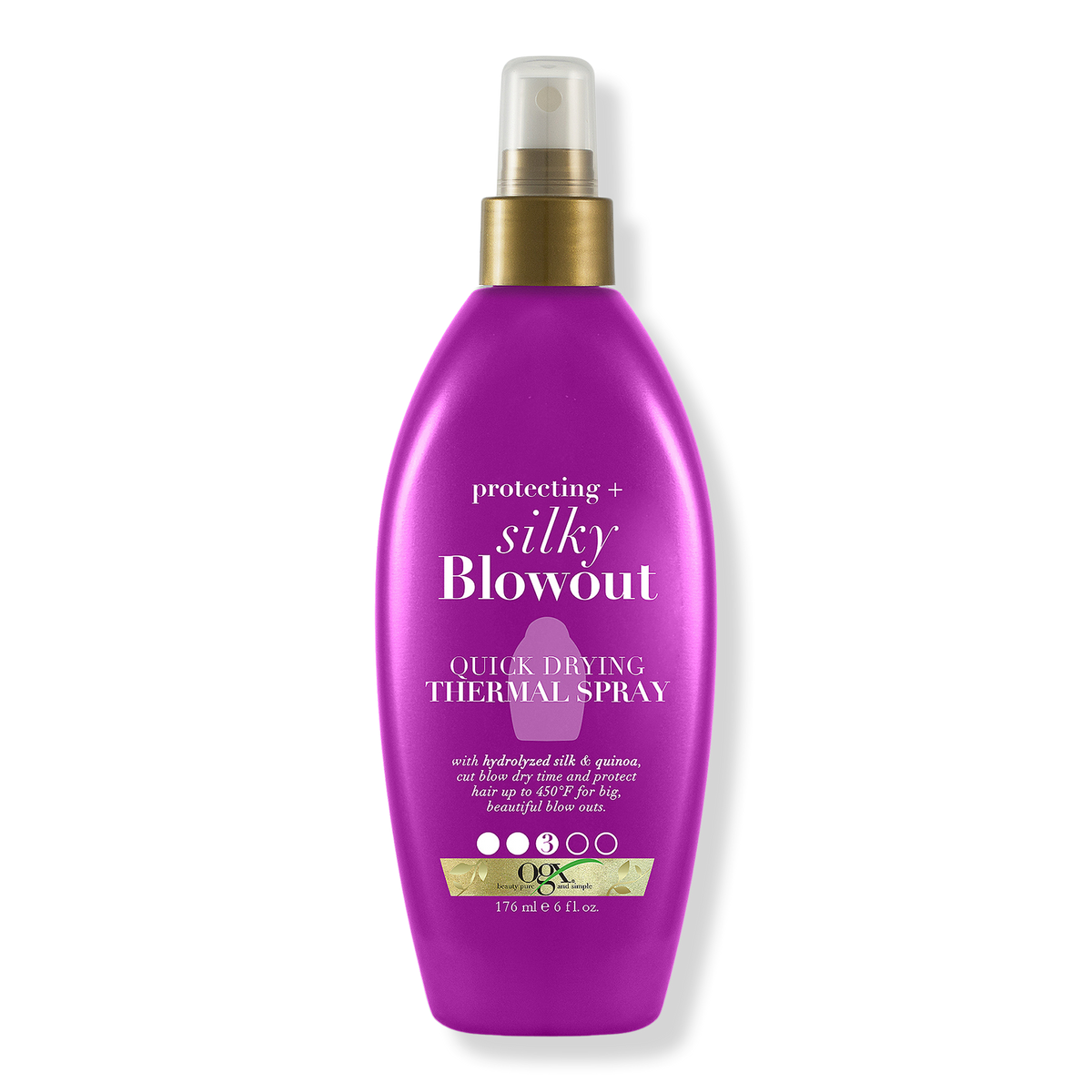 OGX Protecting + Silky Blowout Quick Drying Thermal Spray, 6 oz