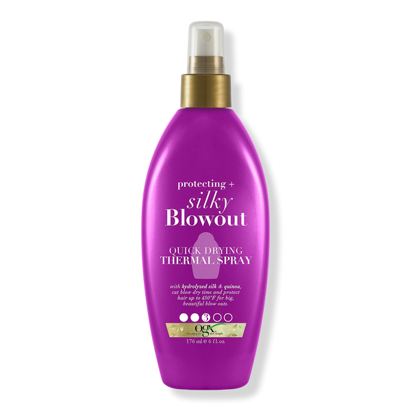 OGX Protecting + Silky Blowout Quick Drying Thermal Spray, 6 oz