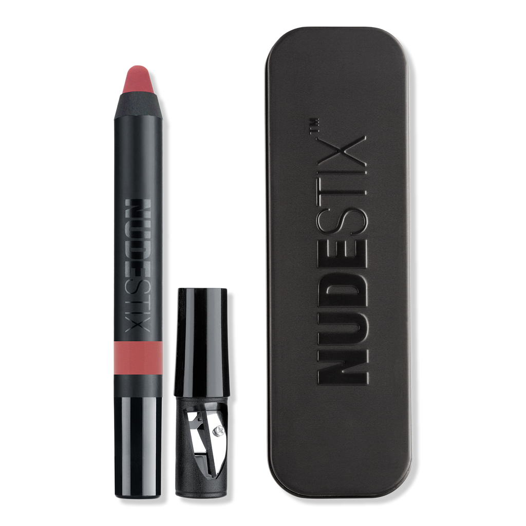 NUDESTIX Intense Matte Lip + Cheek Pencil, Kiss, 0.1 oz