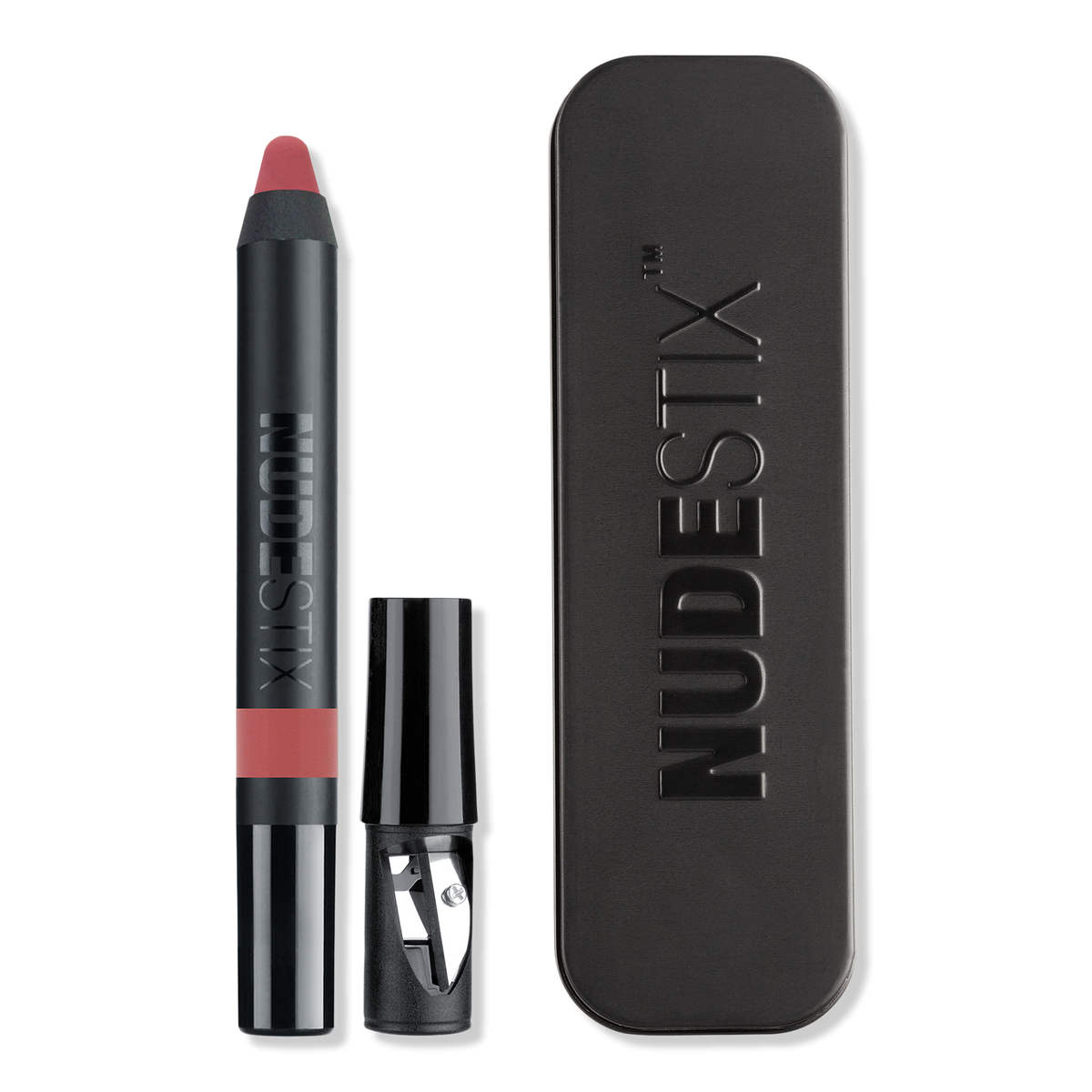 NUDESTIX Intense Matte Lip + Cheek Pencil, Kiss, 0.1 oz