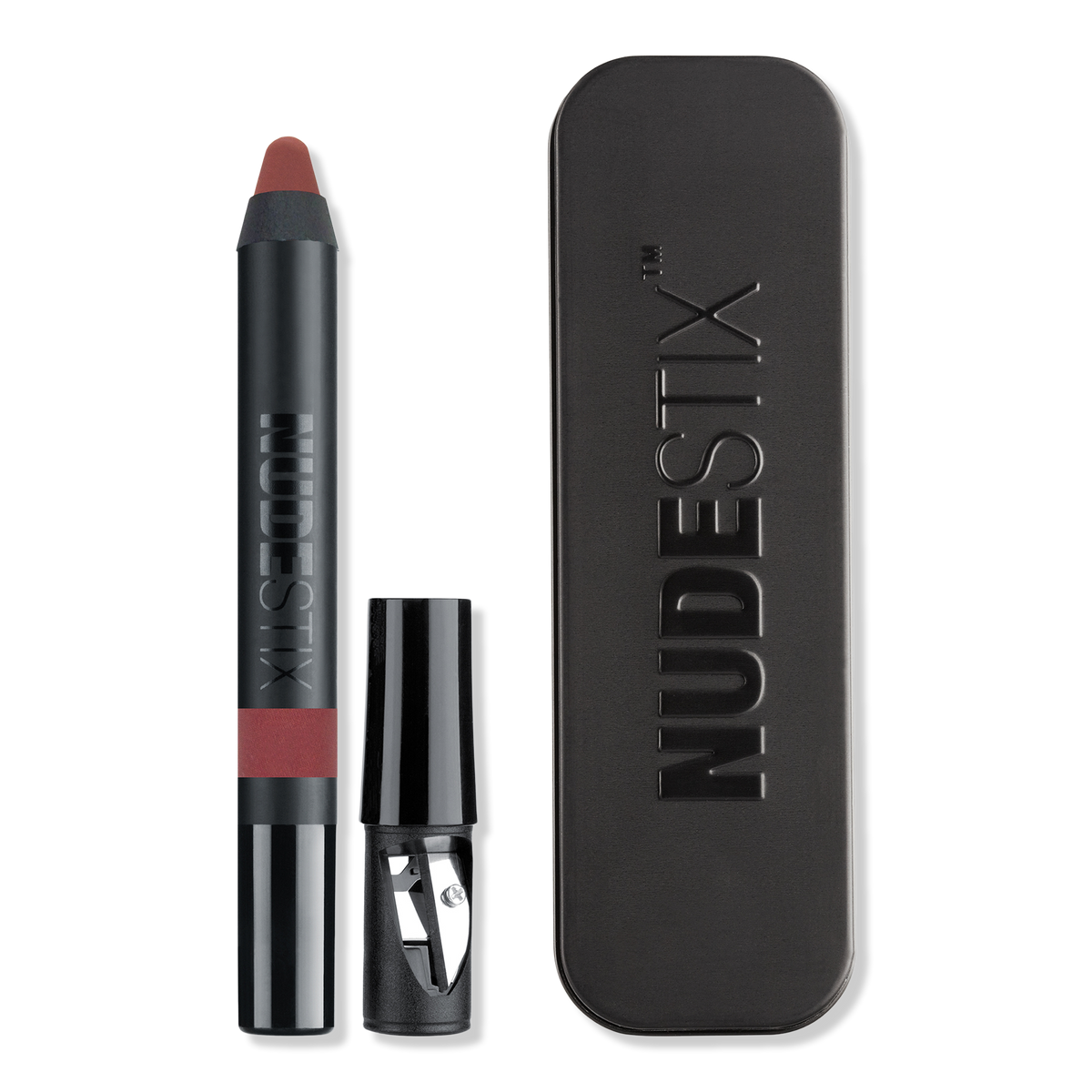 NUDESTIX Intense Matte Lip + Cheek Pencil, Retro, 0.1 oz